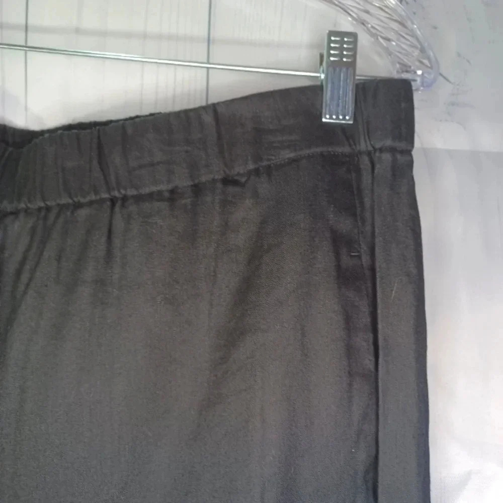 J.Jill black pull on linen blend office wear minimalist pants - Picture 4 of 10